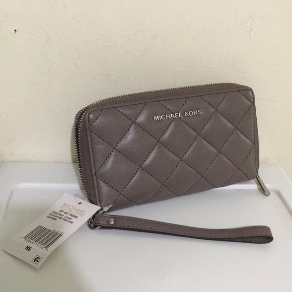 Michael Kors Jet Set LG flat phone case Cinder